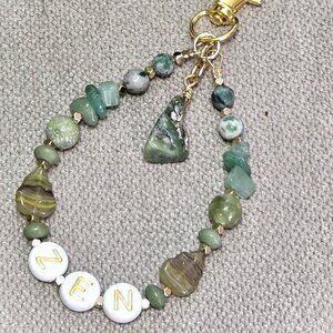 Handcrafted bag charm, hanging car charm, ZEN